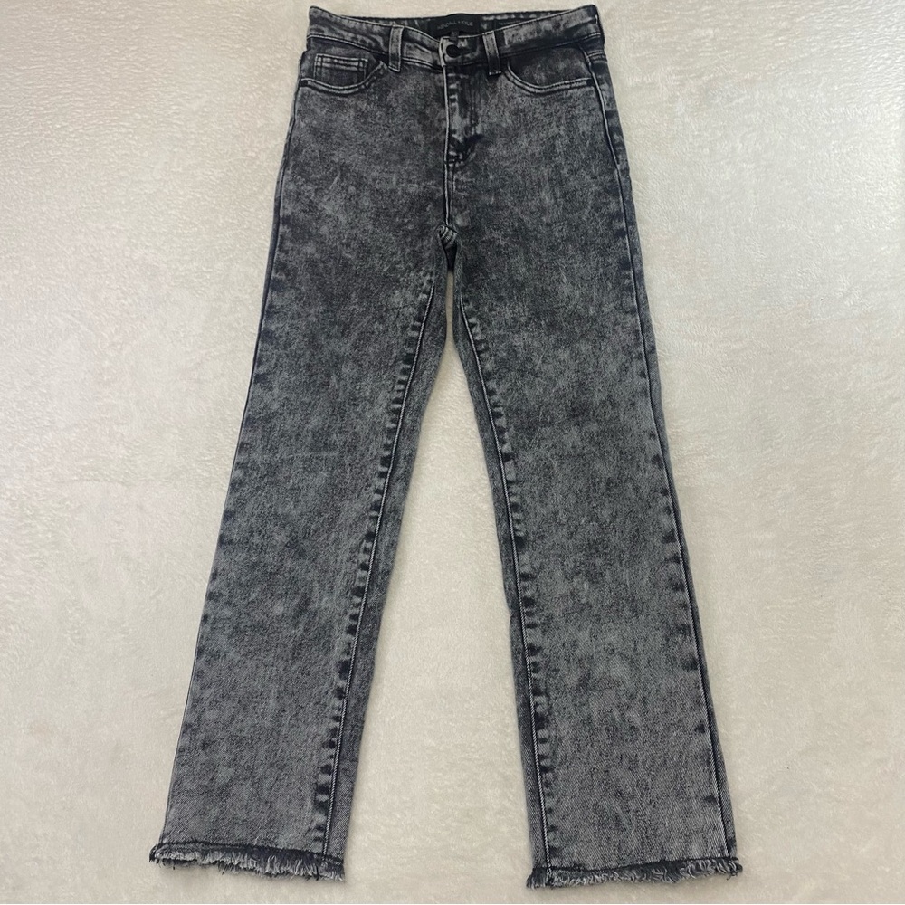 Kendall + Kylie Icon High Rise Straight Jeans Women's Size 5 / 27 Fray Hem Denim